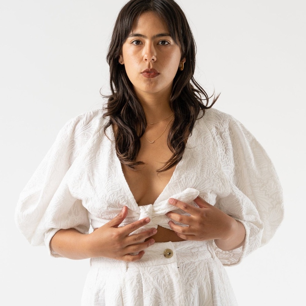 MARA HOFFMAN NAVYA IN IVORY XL